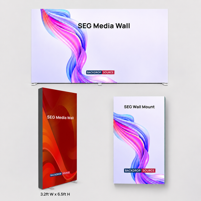 Non-Lit SEG Fabric Media Walls