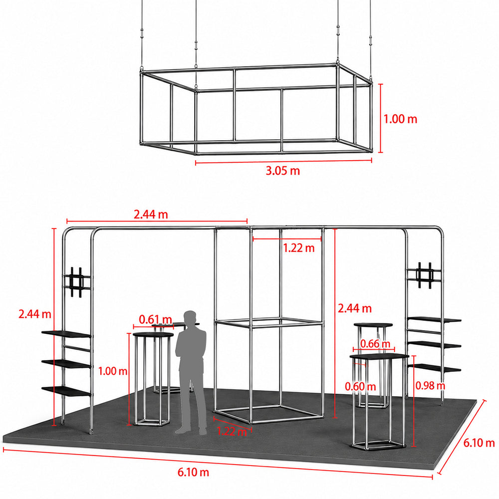 Kit Espositivi Modulari 6m x 6m - Modello 08