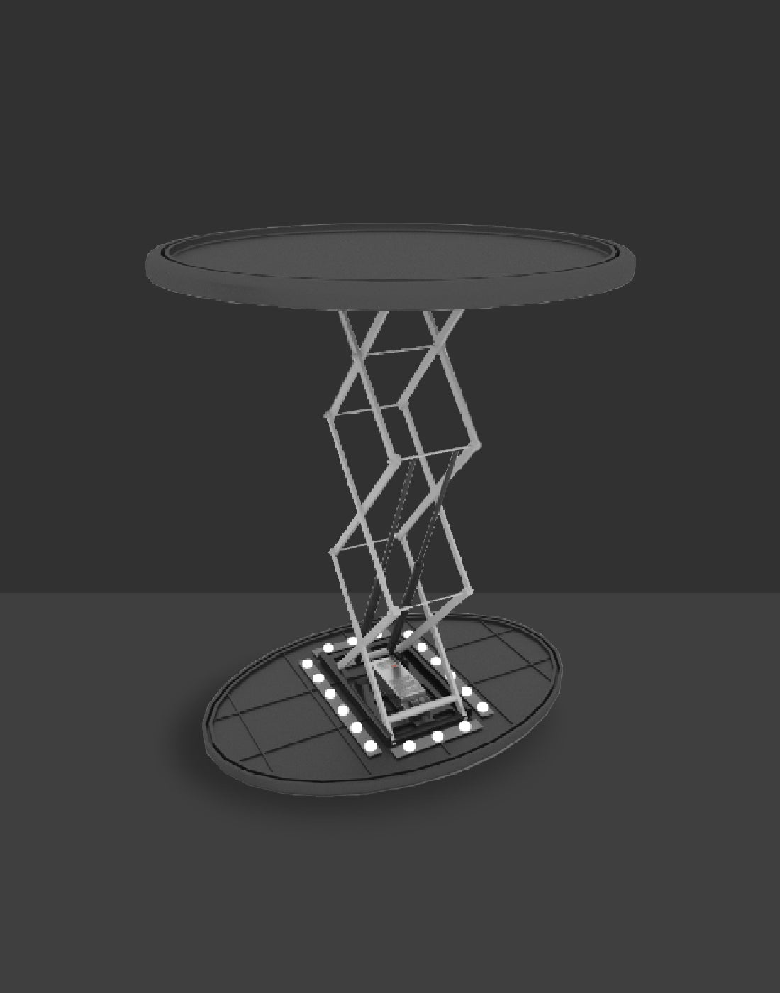 Banco espositivo pop-up in tessuto da tavolo (per esposizioni su podio e stand)