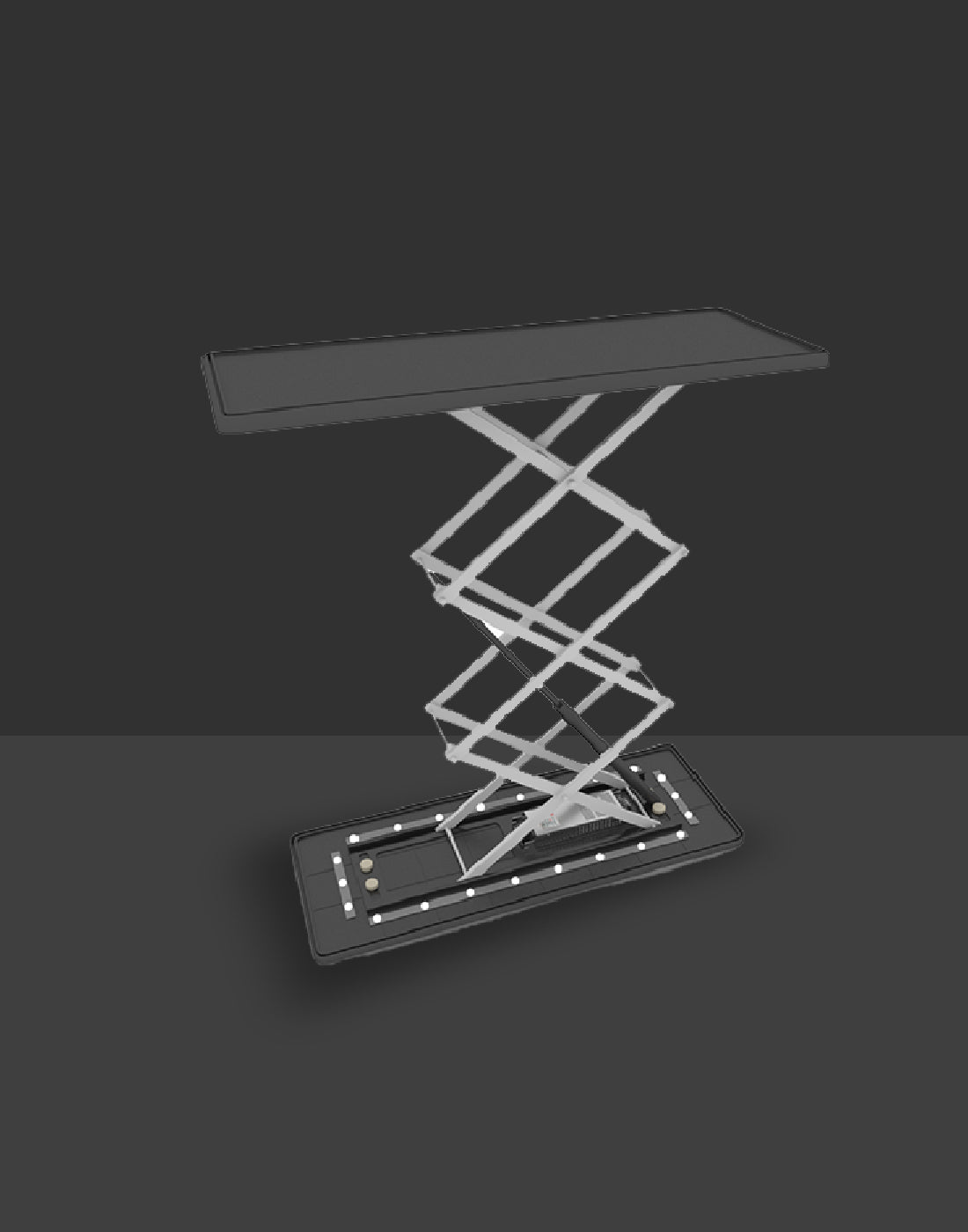 Banco espositivo pop-up in tessuto da tavolo (per esposizioni su podio e stand)