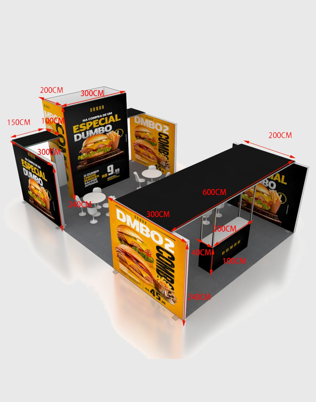 Modular Booth Kits 30ft x 20ft - Model 10