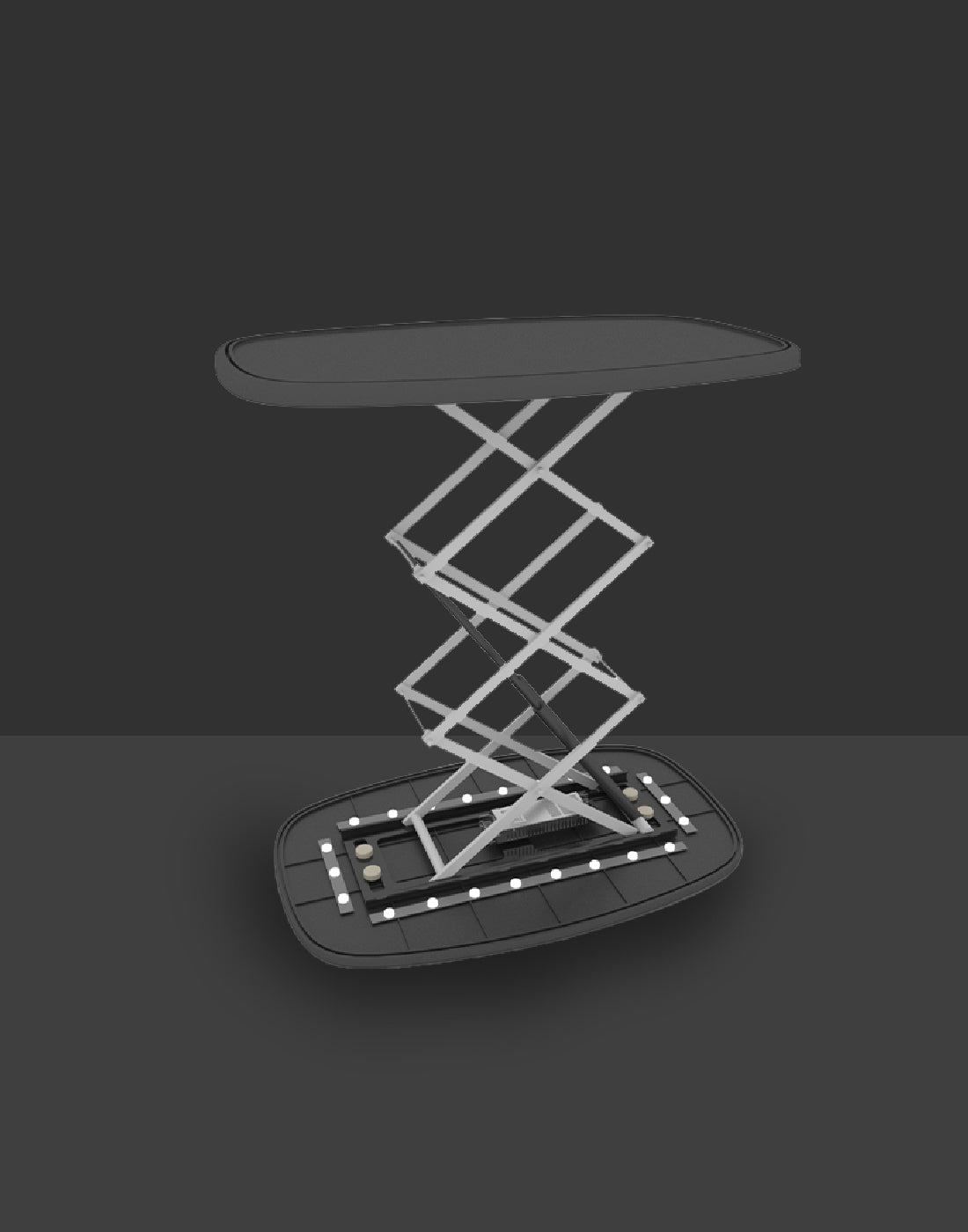 Banco espositivo pop-up in tessuto da tavolo (per esposizioni su podio e stand)