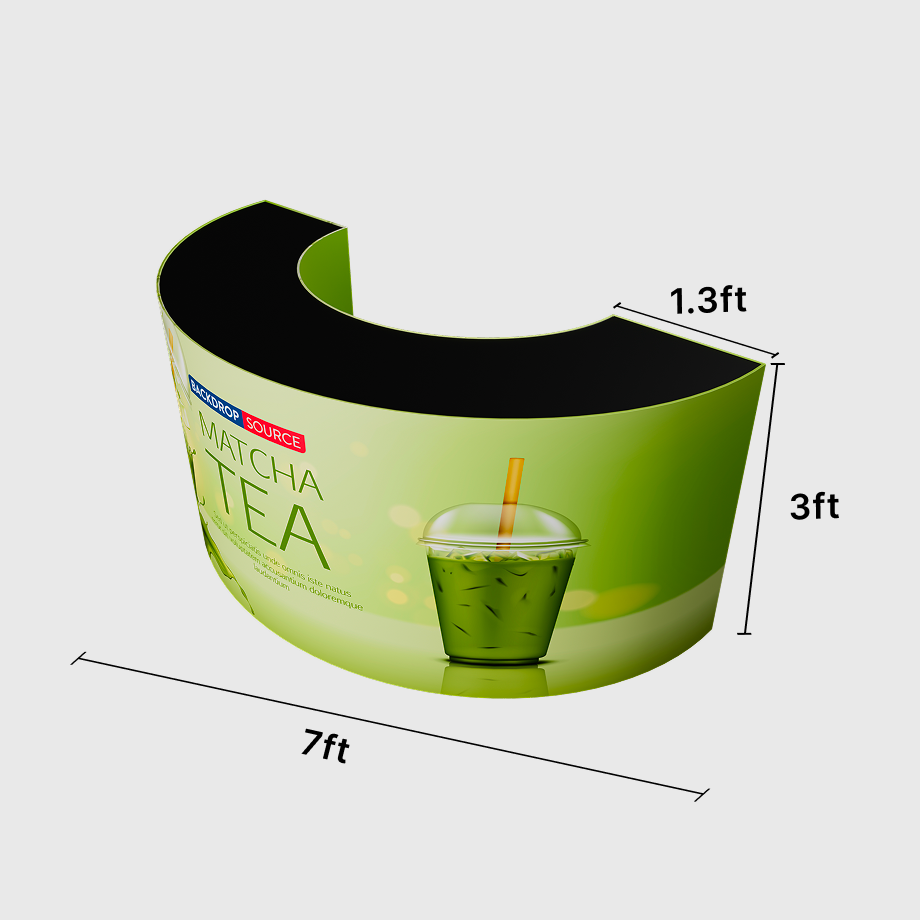 Banco espositivo in tessuto rettangolare (per podi e stand espositivi)