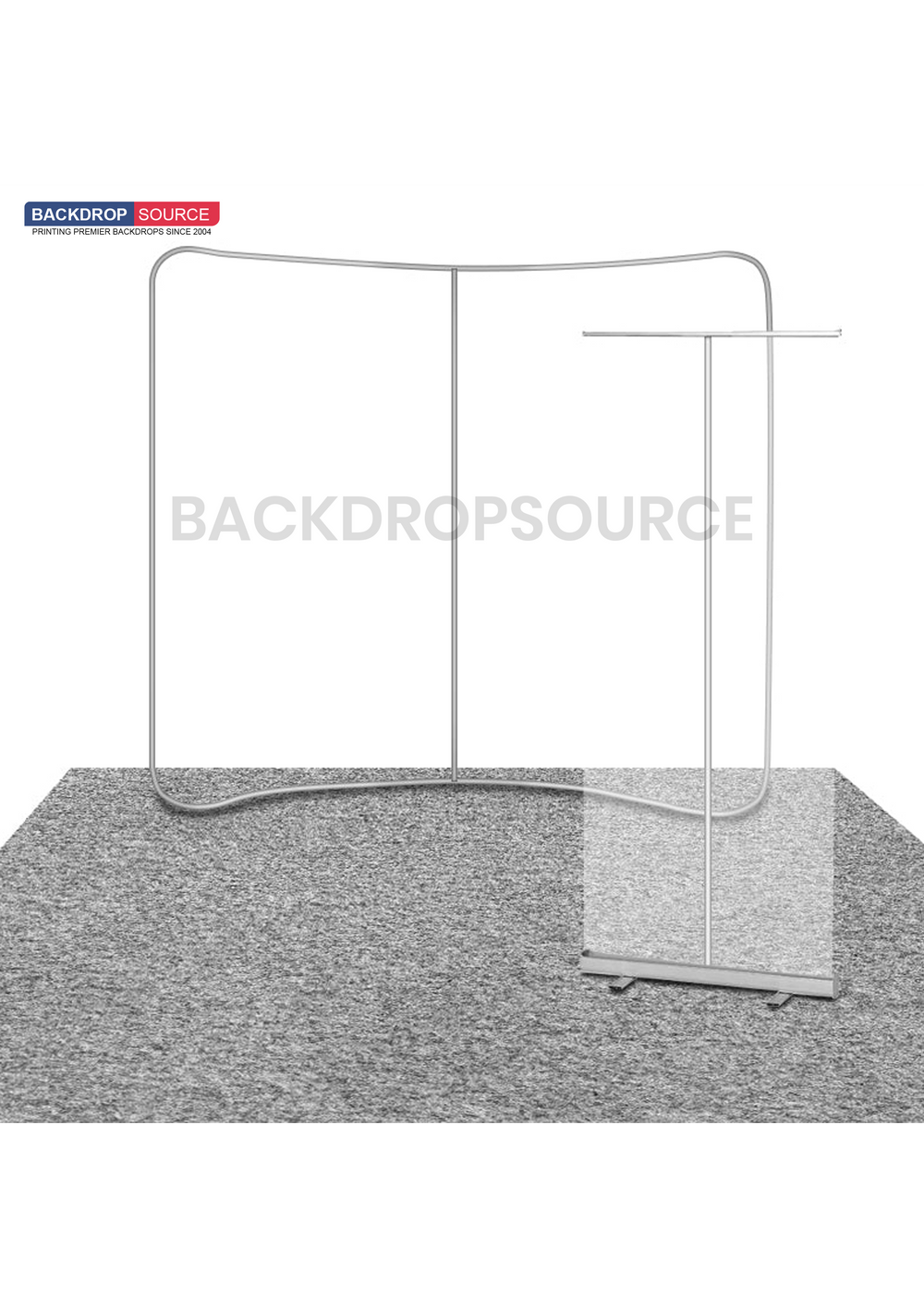 Kit stand 3m x 3m con parete posteriore e supporto per banner roll-up