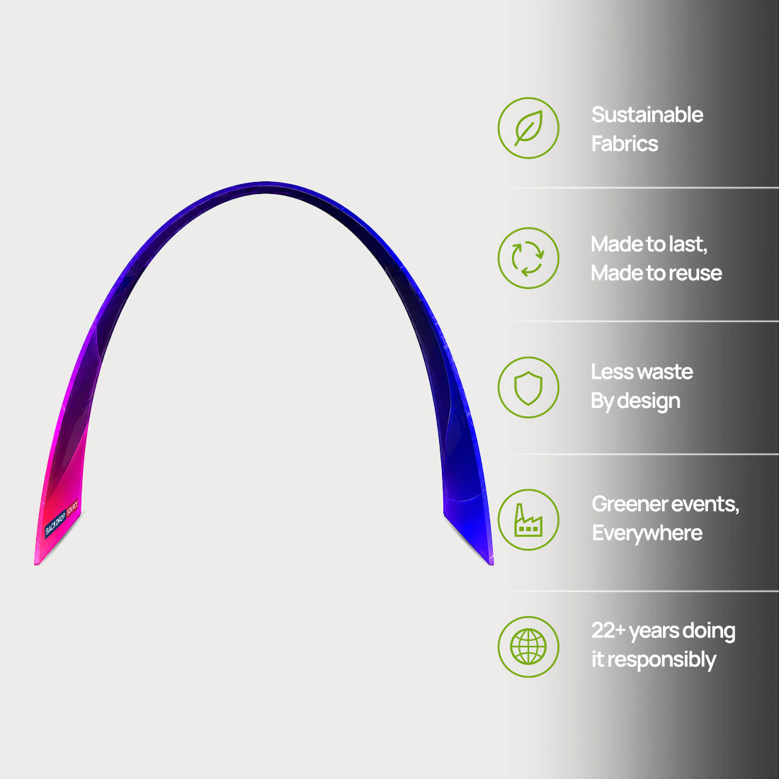 10ft C-Shaped Fabric Arch Display