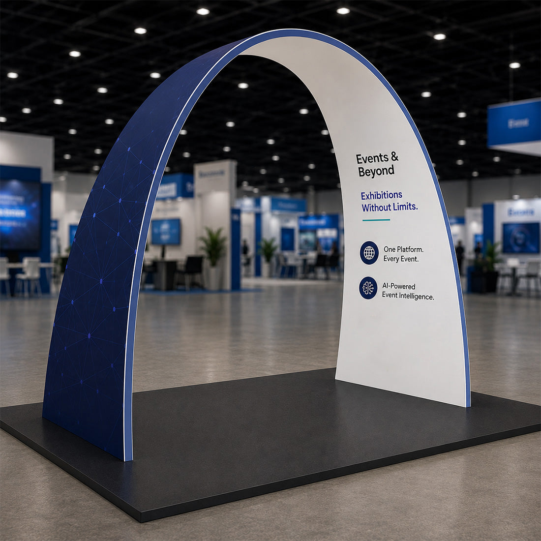 Arco de tela tensada en forma de C - 10 pies