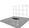 Kit espositivo 3 in 1 Popup Exhibit Pro dritto da 3 m x 3 m con luci Illume