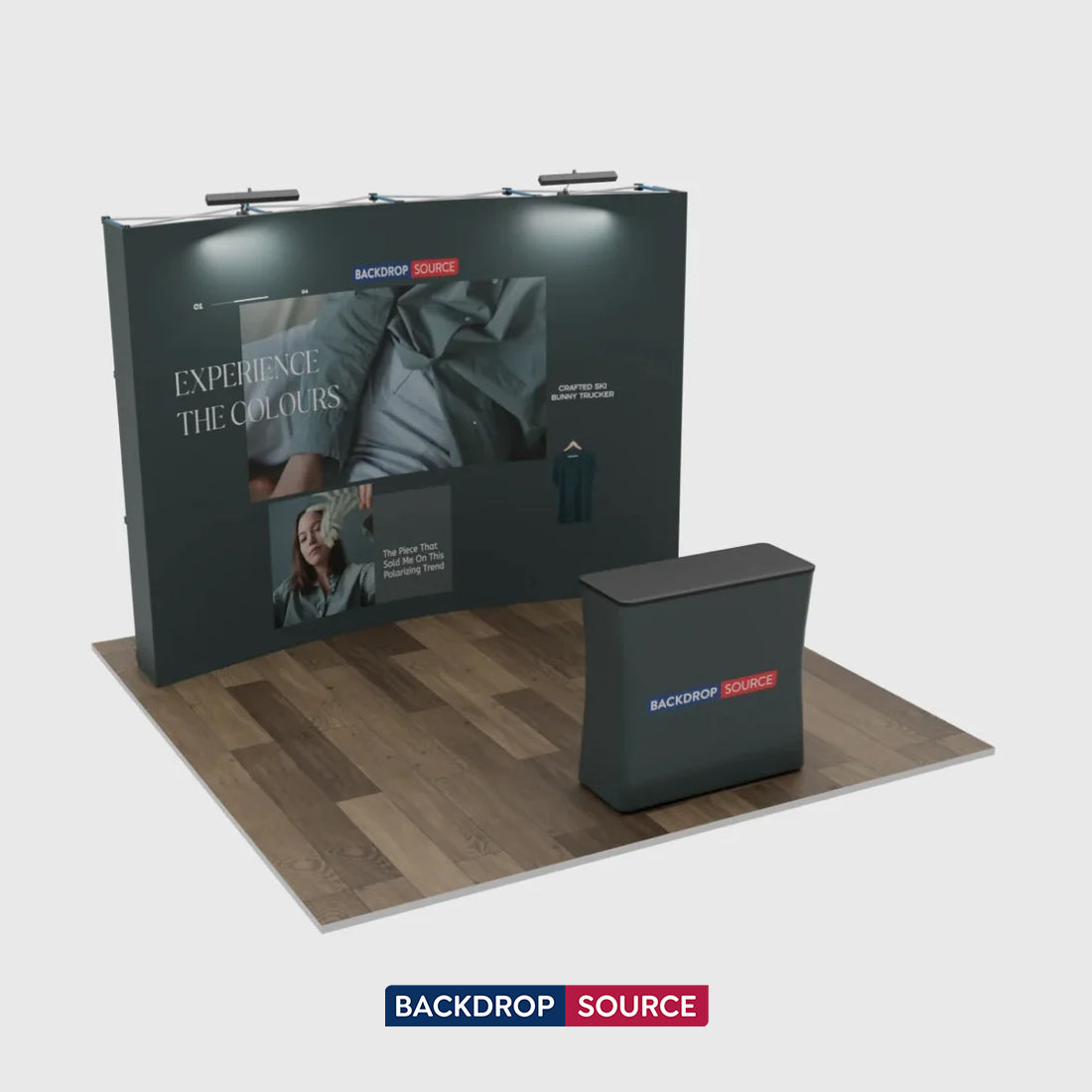 3m x 3m Curved Popup Exhibit Pro 3-in-1 Display Kit with Illume Lights