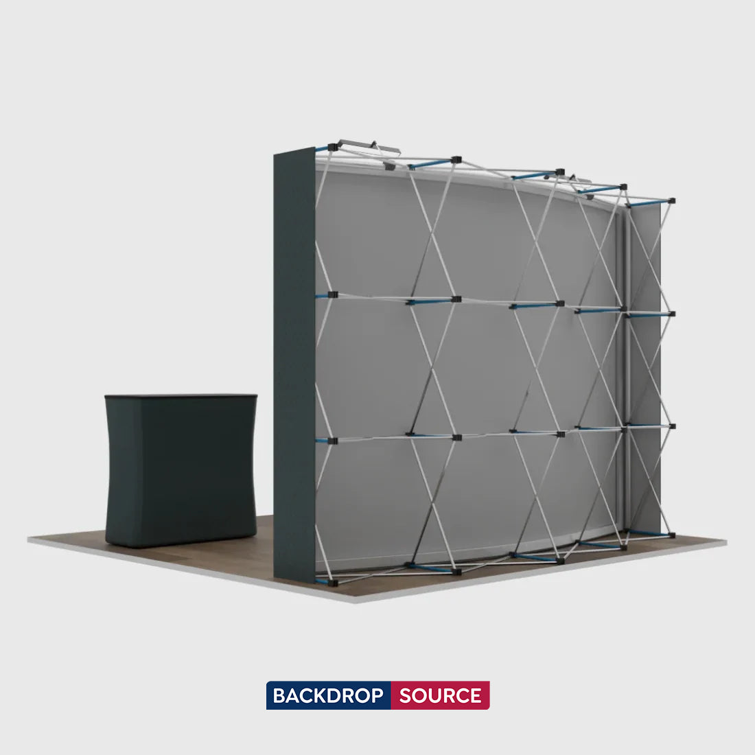 3m x 3m Curved Popup Exhibit Pro 3-in-1 Display Kit with Illume Lights
