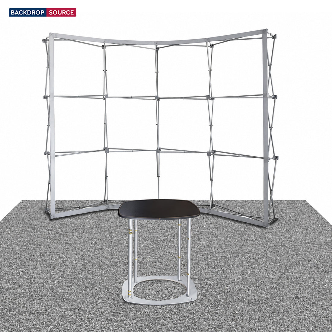 3m x 3m Curved Popup Exhibit Pro 3-in-1 Display Kit with Illume Lights