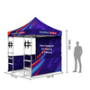 10ft x 10ft Fabric Canopy Kit with Shelving & TV Mounts