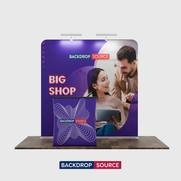 3m x 3m Straight Exhibit Pro 3-in-1 Display Kit with Hard Podium Case