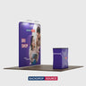 Kit espositivo 3 in 1 Exhibit Pro dritto 3m x 3m con custodia rigida per podio