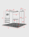 3x3m Magnetic Booth Kit with L-Arch TV Shelf Tower & Counter