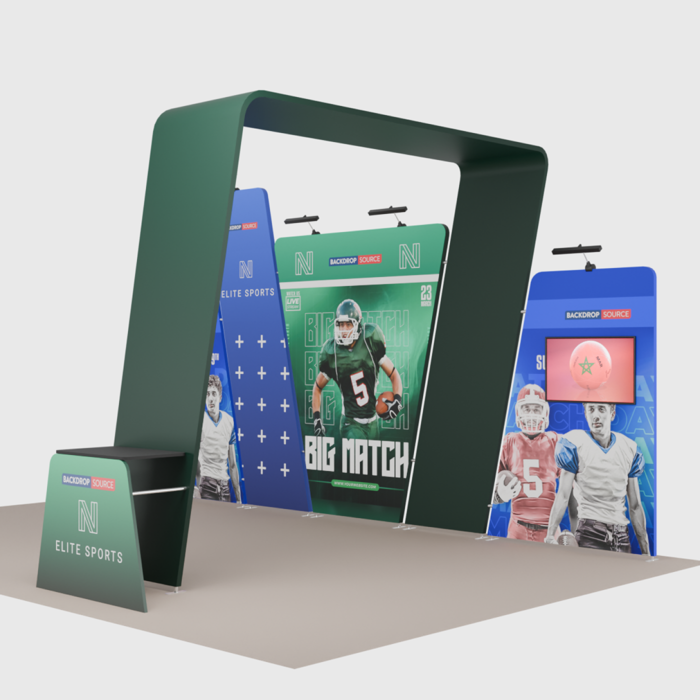 Portable Exhibit Display 20ft x 10ft - Model 16