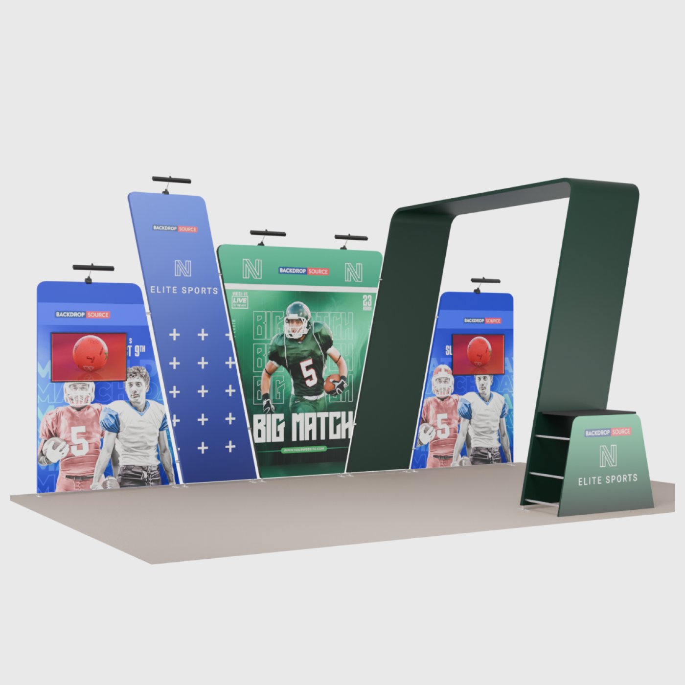 Portable Exhibit Display 20ft x 10ft - Model 16