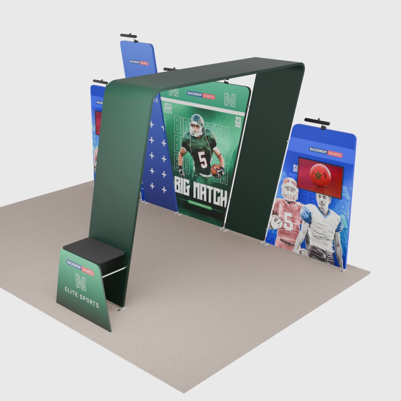 Portable Exhibit Display 20ft x 10ft - Model 16