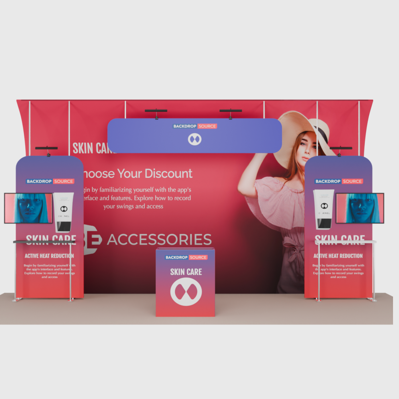 Portable Exhibit Display 20ft x 10ft - Model 15