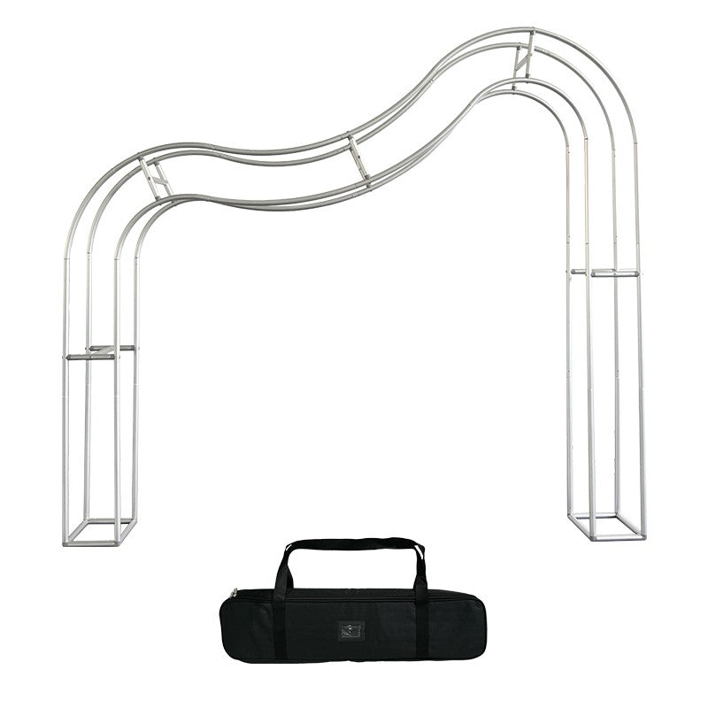 Parete multimediale con fondale in tessuto teso dritto