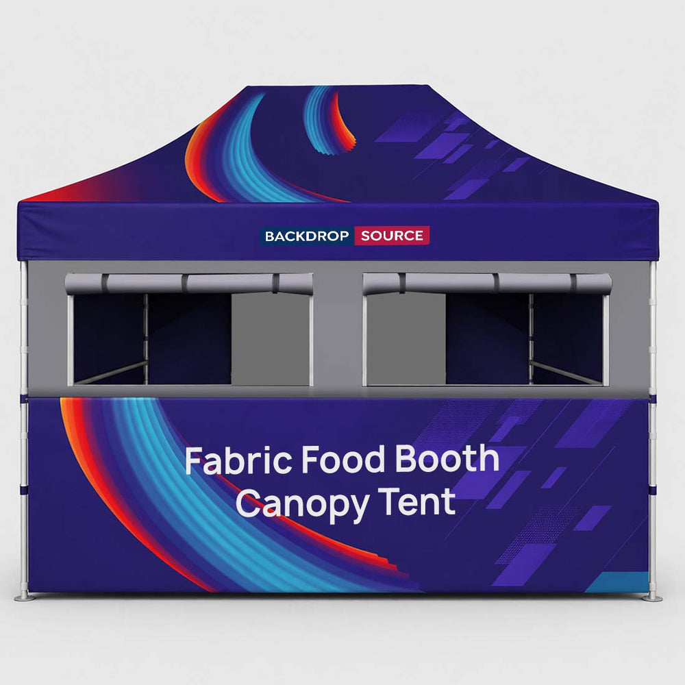 Tendone per stand alimentare in tessuto 4,5 m x 3 m