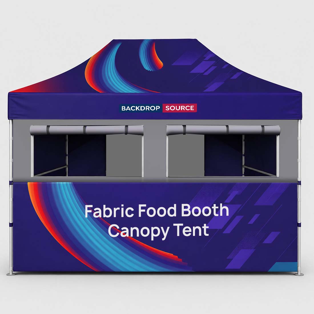 Tendone per stand alimentare in tessuto 4,5 m x 3 m