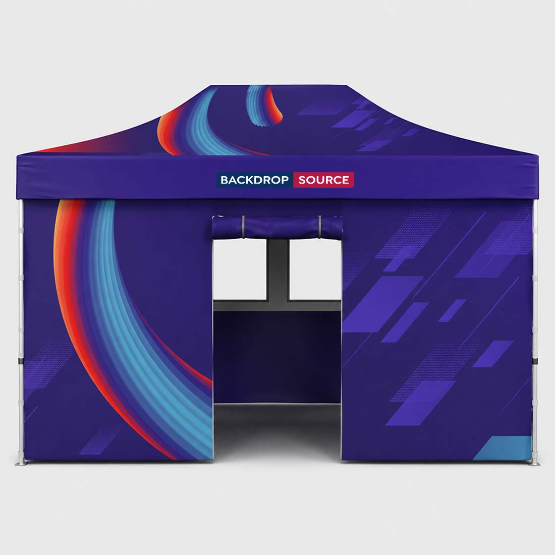 Tendone per stand alimentare in tessuto 4,5 m x 3 m