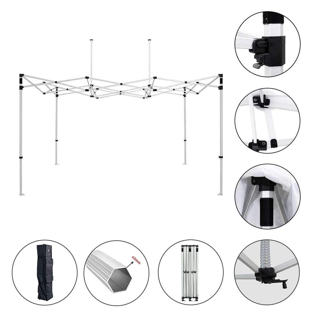 15ft x 10ft Fabric Food Booth Canopy Tent