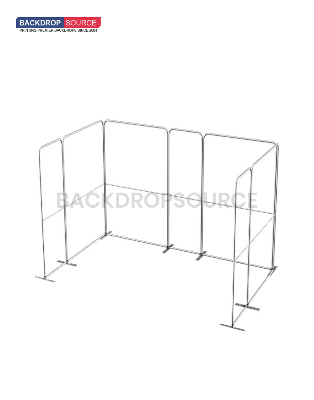 Stand espositivo in tessuto magnetico - Modello 1 (5 m x 3 m)