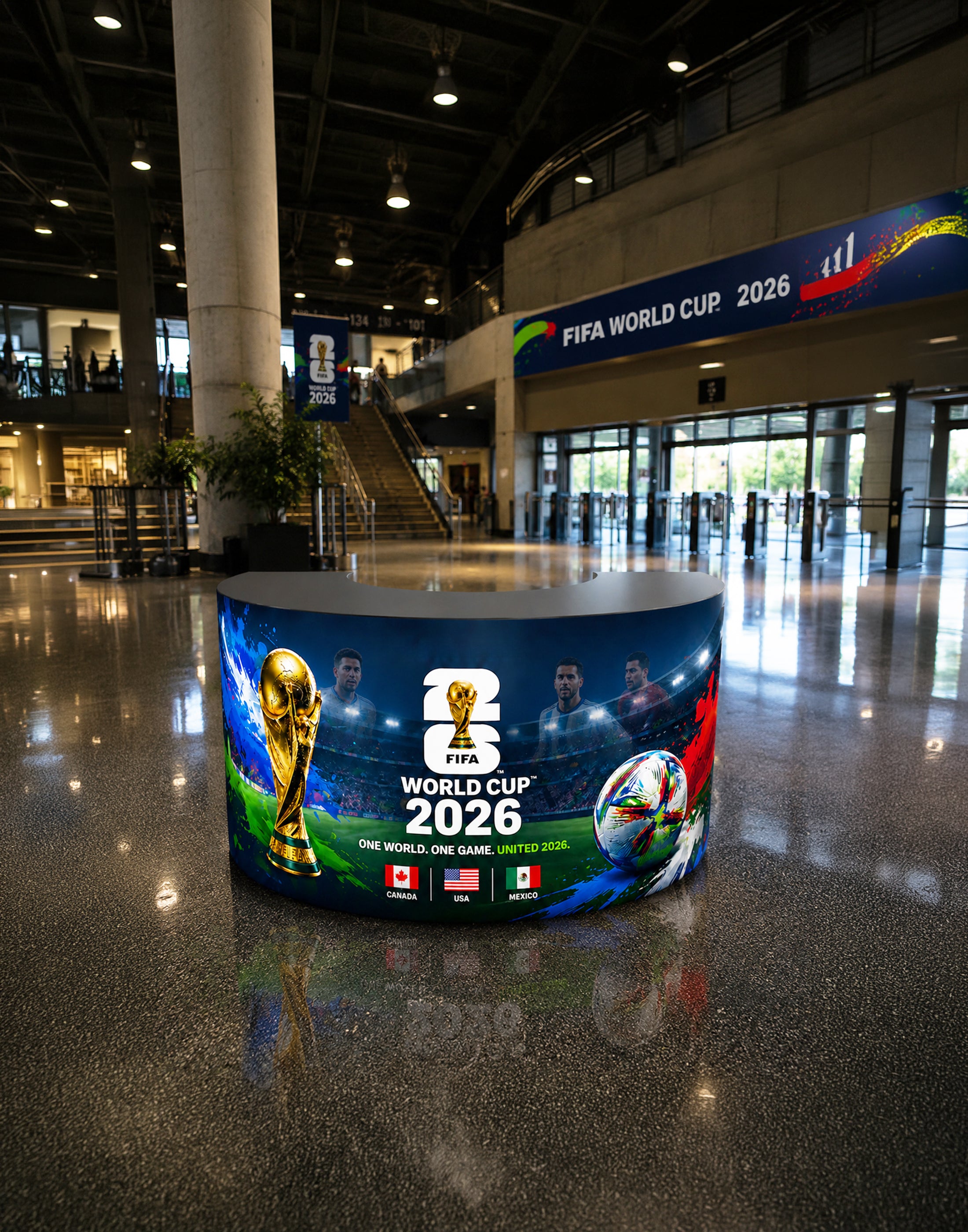FIFA 2026 Event Reception Counter – 7ft Wide