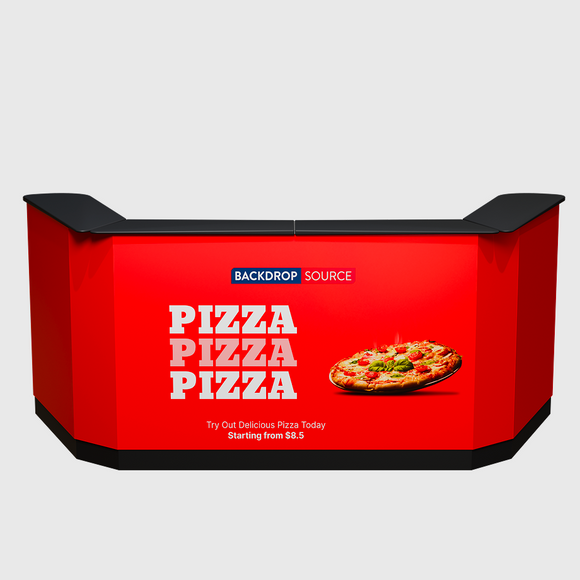 Banco espositivo in tessuto rettangolare (per podi e stand espositivi)