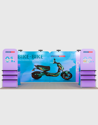 Kit espositivo con fondale dritto 20x10 con arco