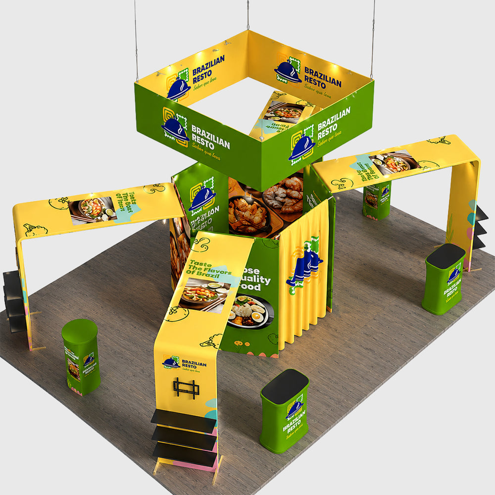 Stand modulari componibili 9m x 6m - Modello 4