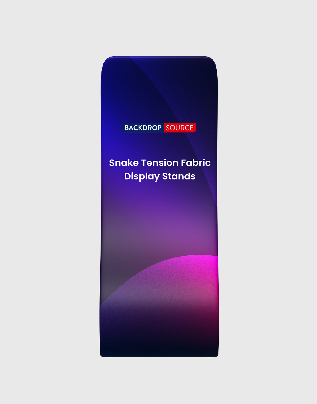 Expositores de tela tensada con diseño de serpiente