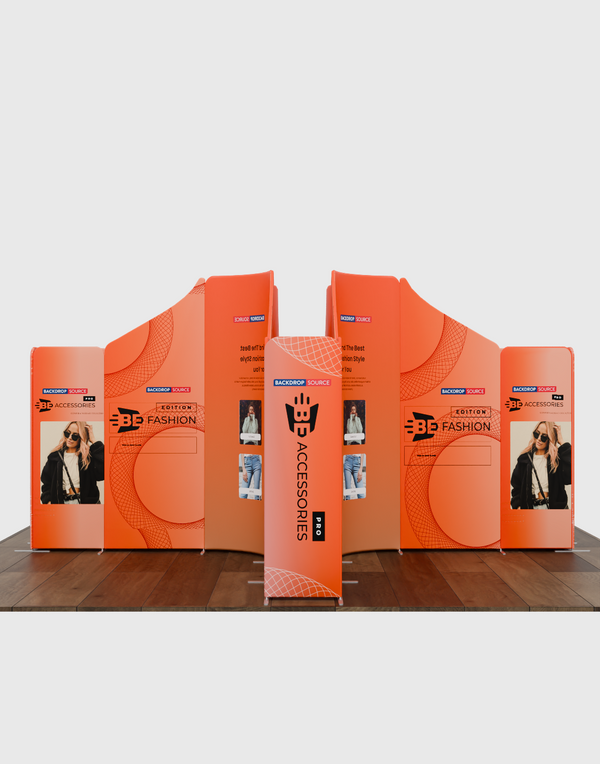 Espositore magnetico in tessuto per stand - Modello 4 (5m x 5m)