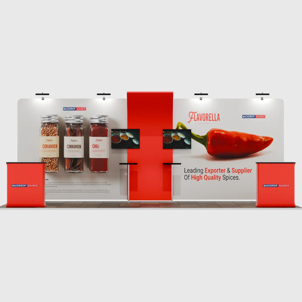 Exhibidor portátil de 20 pies - Modelo 13