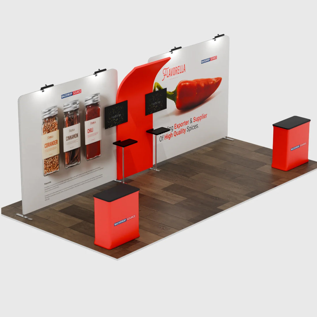 Exhibidor portátil de 20 pies - Modelo 13