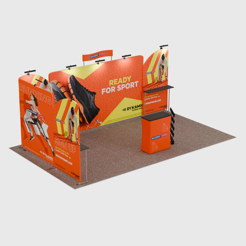 Kit per esposizione con fondale dritto 20x10 con mensola