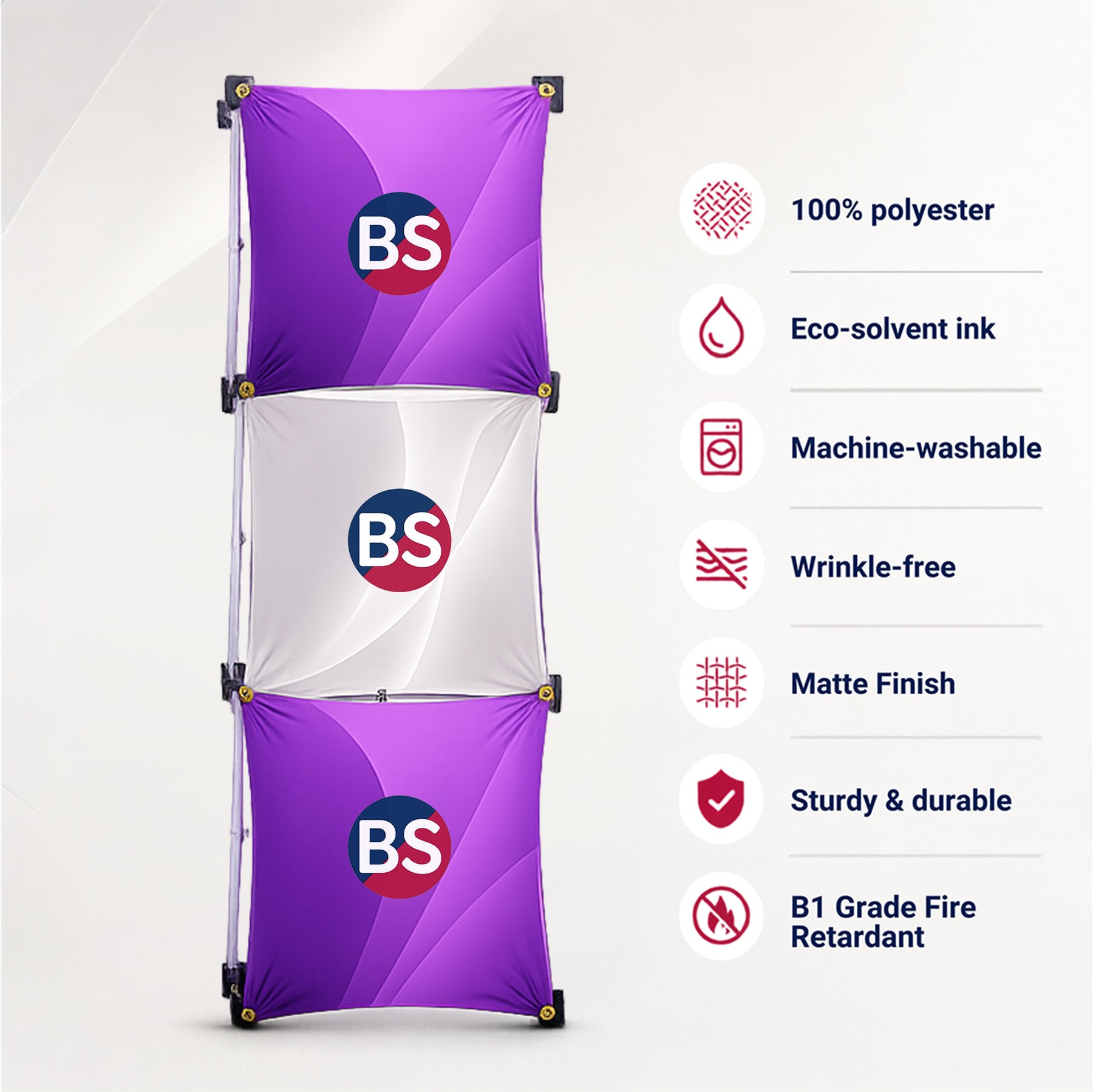 Display Pop-up Geometrix in tessuto 1x3