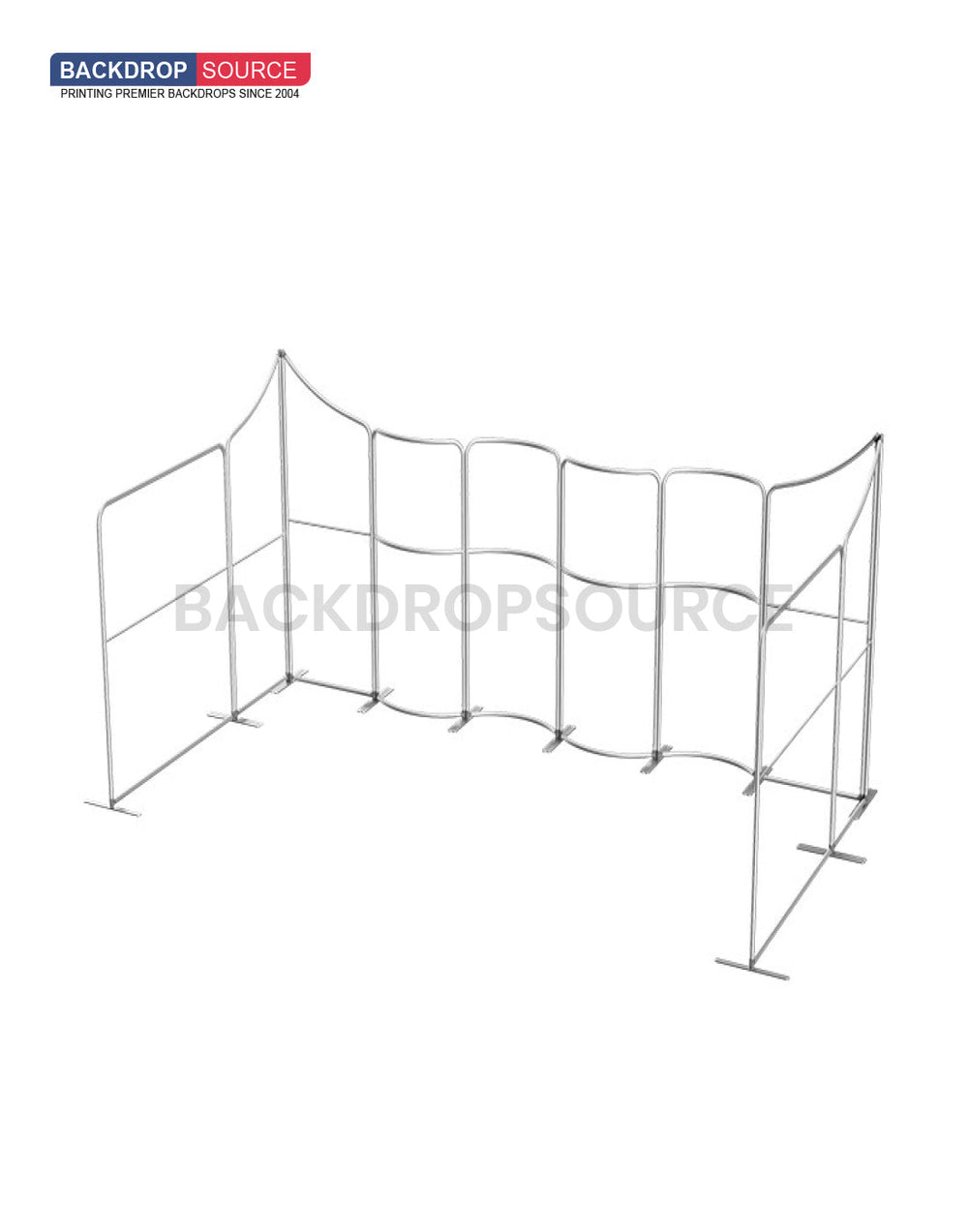Espositore per stand in tessuto magnetico - Modello 2 (6m x 6m)