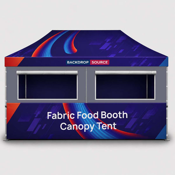 Tendone per stand alimentare in tessuto da 6m x 3m