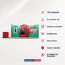 Kit espositivo con fondale dritto da 6 m con parete 3D e arco