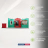 Kit espositivo con fondale dritto da 6 m con parete 3D e arco