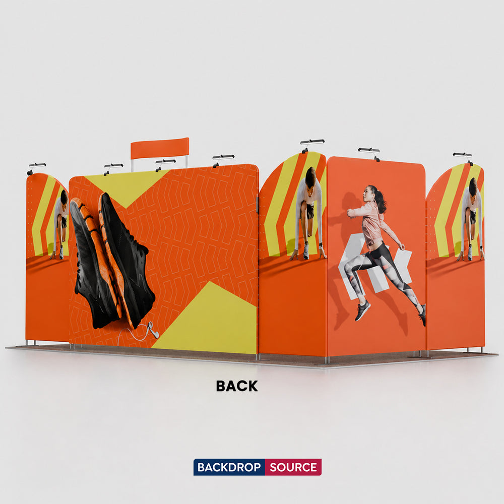 6m Straight Backdrop with Shelf Exhibition Kit