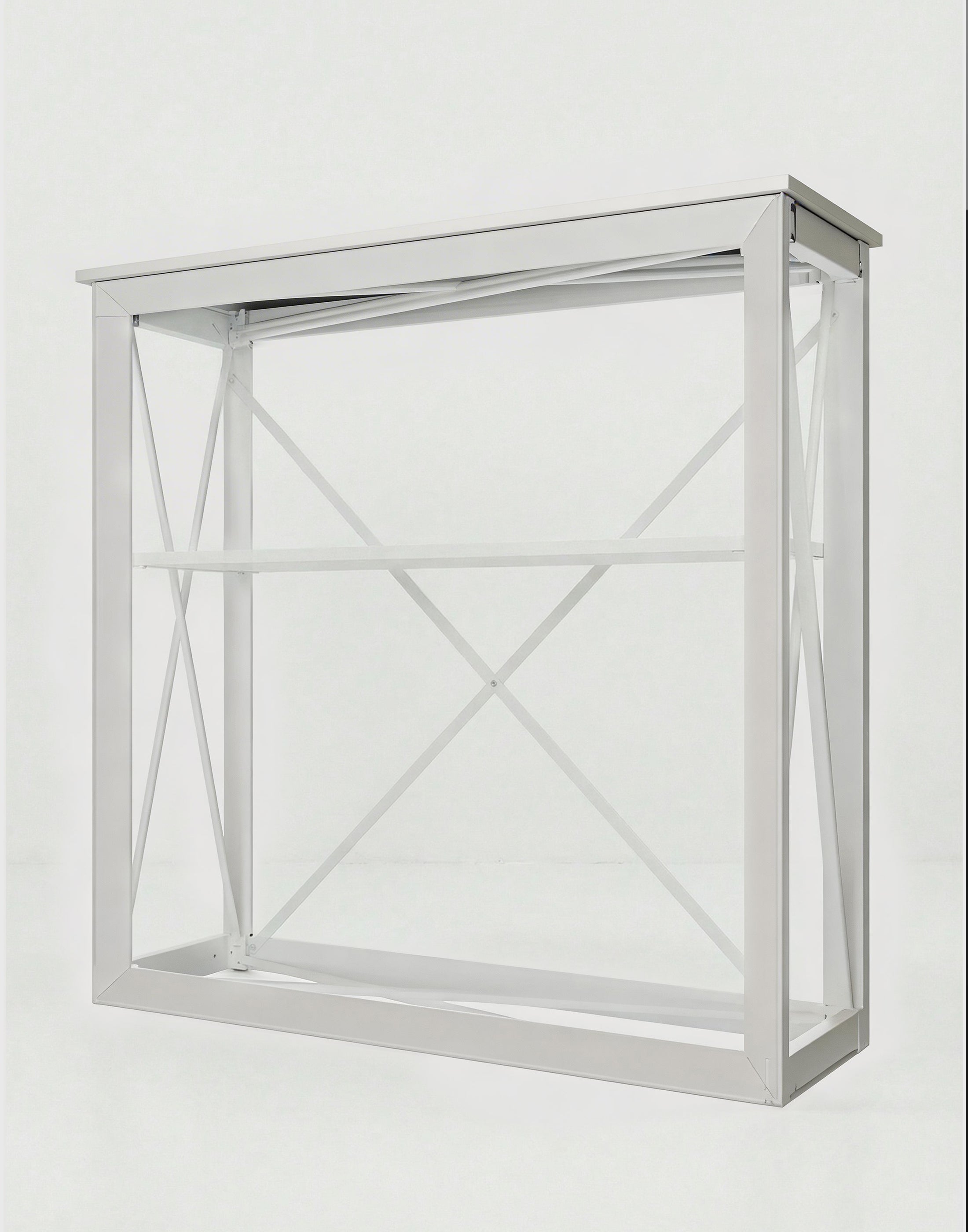 Banco espositivo pop-up in tessuto da tavolo (per esposizioni su podio e stand)