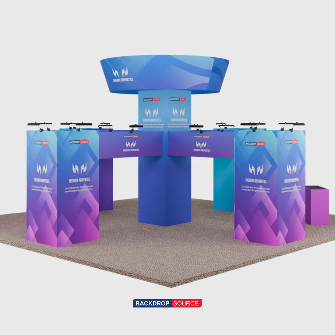 Kit stand modulari 9m x 9m - Modello 1
