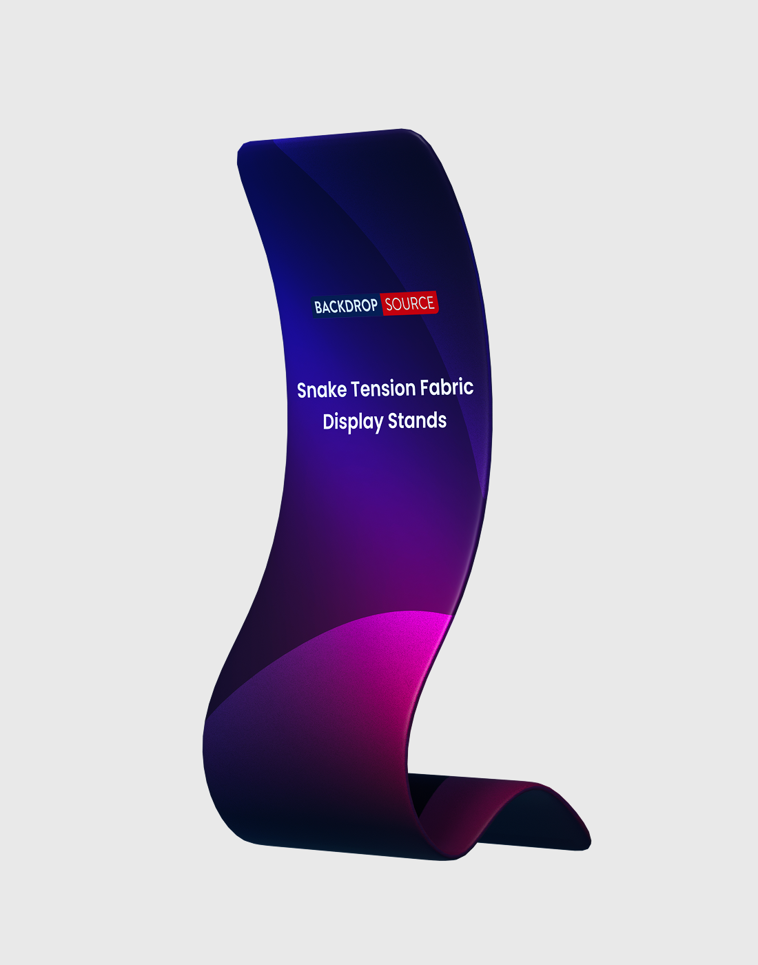 Espositori in tessuto a tensione a serpente