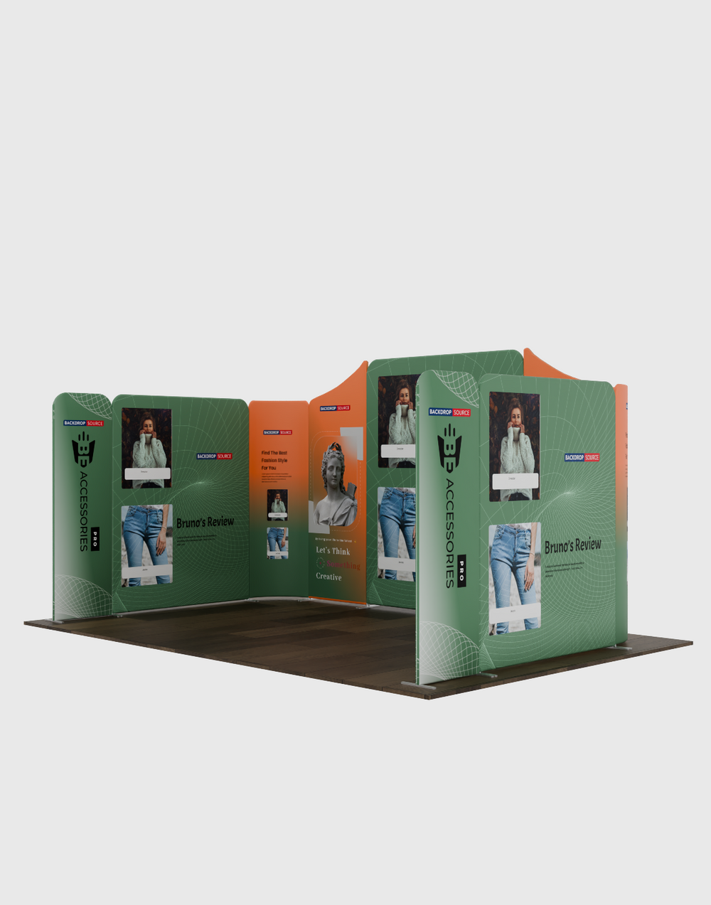 Display per Stand in Tessuto Magnetico - Modello 2 (5m x 3m)