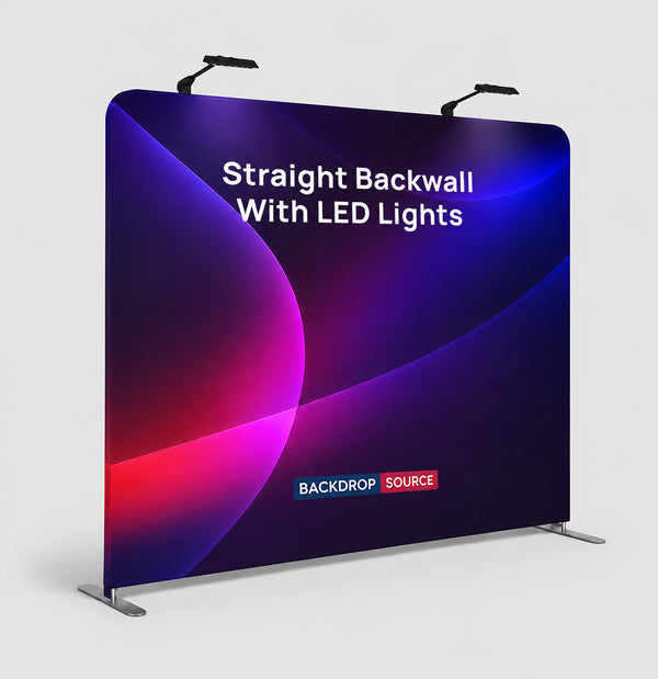 Kit de pared posterior recta con foco LED