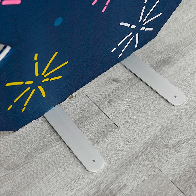 Parete multimediale con fondale in tessuto teso dritto