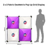 Espositore a griglia pop-up GeoMetrix in tessuto 2x2